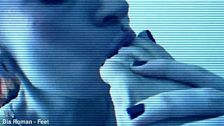 permission granted to warm up her bound feet teasingly