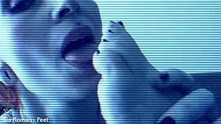 permission granted to warm up her bound feet teasingly