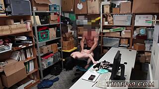 cop pounds petite emo teen suspect hard in store bust!