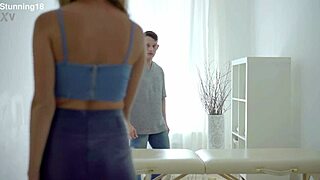 wanna see this blonde babe get fucked rough on massage table?