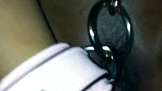 hidden cam catches ebony beauty drilled deep by maledom with dildo toys!