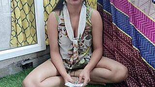 desi saraa bends for tight ass anal and pussy fucking closeup with naughty hindi moans