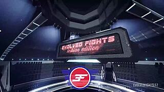 Red August Dominates Kaiia Eve in Wild Lesbian Wrestling Fuck!