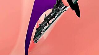 Giantess mmd anime babe rampages with lustful insertions stretching everything in wild hentai fetish frenzy