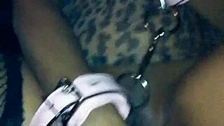 hidden cam catches ebony beauty drilled deep by maledom with dildo toys!