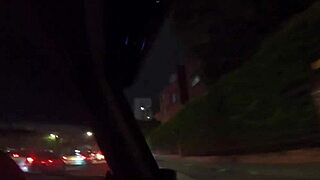 street slut grabs dick in bathroom after food begs for interracial fuck