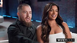 oh god wifey karina valentina's big tits bounce as she's fucked hard while i watch