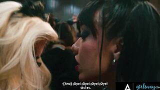 Hey, ready for Girlsway's 10-lesbian rough fisting gangbang with strap-on squirting?