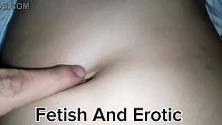 Deep navel massage fetish explores her soft belly curves