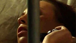 voyeur watches bound lesbian slave masturbate to orgasm