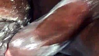 bareback pounding juicy latina milf pussy and gaping asshole doggystyle cumshot