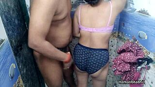 i love giving my husband the best handjob till he cums on my blue panties