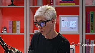 Cute Curly Brunette Nerd Leana Lovings in Casting Interview