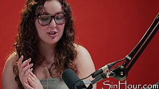 Cute Curly Brunette Nerd Leana Lovings in Casting Interview