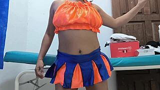 He Records Shoving Huge Anal Plug in Curvy Ass at Work