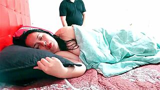 Raiding lonely MILF's room for brutal bedroom fuck