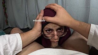 SUBMISSIVE ARAB WIFE MIA NIQAB SUCKS DEEP IN BLOWJOB COMP!
