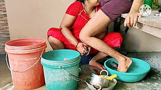 Desi mature pounds neighbor with monster cock rough