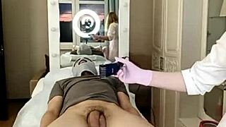 Russian beauty, dare you watch her shave smooth before monster cock rams her horny milf depths?!