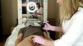 Russian beauty, dare you watch her shave smooth before monster cock rams her horny milf depths?!