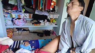 damn that old guy wrecked her pussy look at that mess