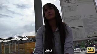 tricky pickup guy bangs hot chick for cash after accommodation tease