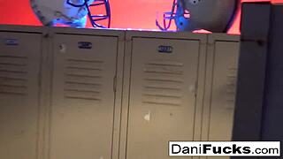 sexy brunette dani masturbates tight wet pussy closeup