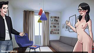 watching tv turns into a seductive big tits tease craving creampie action