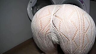 stepsister's juicy round ass seduces big cock creampie doggystyle pounding!