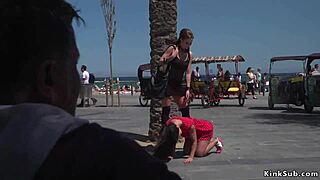 Holy Shit, Curvy Petite Euro Babe BDSM Bound And Flashed Publicly On Streets!