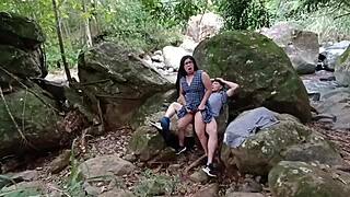 Alexachris20 Fucks Wild in Forest Cums on Leg