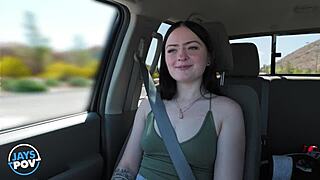 tattooed petite imani valor's tight pussy stretched wide by monster cock pov