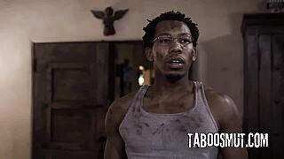 Blonde hottie stretches tight pussy around massive bbc