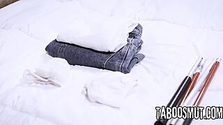 Blonde hottie stretches tight pussy around massive bbc