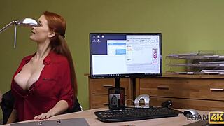 buxom ginger pounded hard by agent at loan4k casting