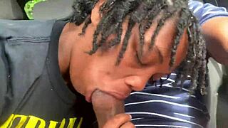 Ebony Deepthroats Monster Black Cock Publicly Outdoors