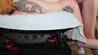 Old man roughly fucks cute petite blonde's tight body in intense session