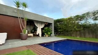 mary rocks tempts with poolside anal intensity