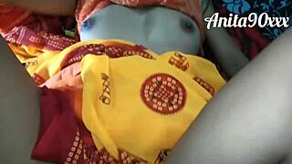 Indian housewife big tits bent over doggystyle fucked at home ranch