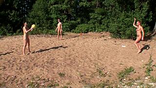 I cherished camping with four girls kissing licking wet pussies