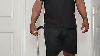 morning strip opens wide ass for view