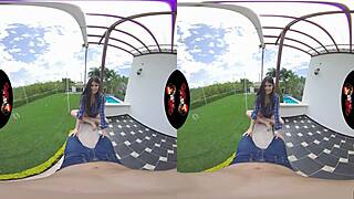 Vrlatina tight latina anal fucked in immersive 5k VR