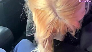 Heart-Pounding Thrill Of Blonde Stranger's Spontaneous Dirty Car Blowjob