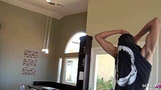 Ember James begs big black stranger to pound her petite latina pussy hard now!