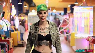 Francesca hunts juicy cocks at the bowling alley