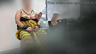 doctor examines patient closely in clinic setting 👨‍⚕️🏥