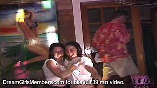 College coeds flash tits in wet shirt cash contest