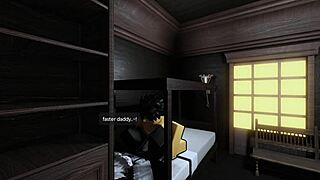 i pounded my femboy maid's tight ass in his favorite outfit creampie finish