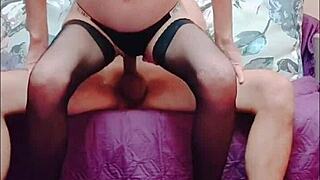 Wife Excels In Amateur Casting With Anal Lick Stockings And Pussy