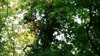 hey slut kneel in forest for master’s rough doggy dildo pounding